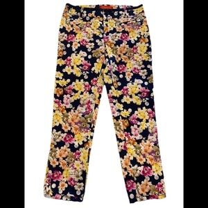 Cartonnier Anthropologie Navy Floral Charlie Trouser Pants - Size 6 - Like New
